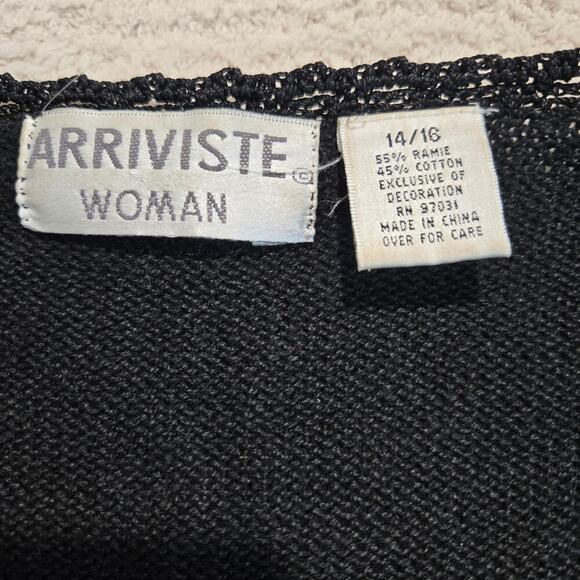 Vtg Arriviste Woman Embroidered Button-up Christmas Cardigan Sweater Size 14/16 - Picture 2 of 12